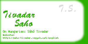 tivadar saho business card